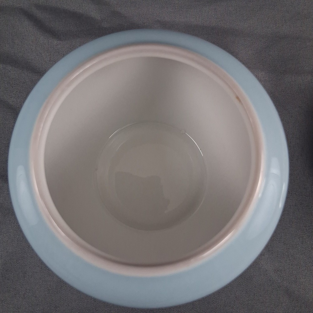 Ceramic Tea Caddy Handmade Pinch Flower Blue Ceramic Tea Sealing Jar Canister - Picture 5 of 13